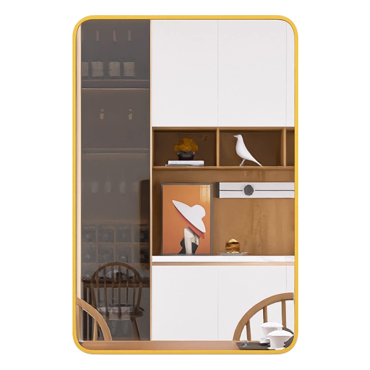 Beauty4U 20"x30" Rectangular Bathroom Mirror, Gold