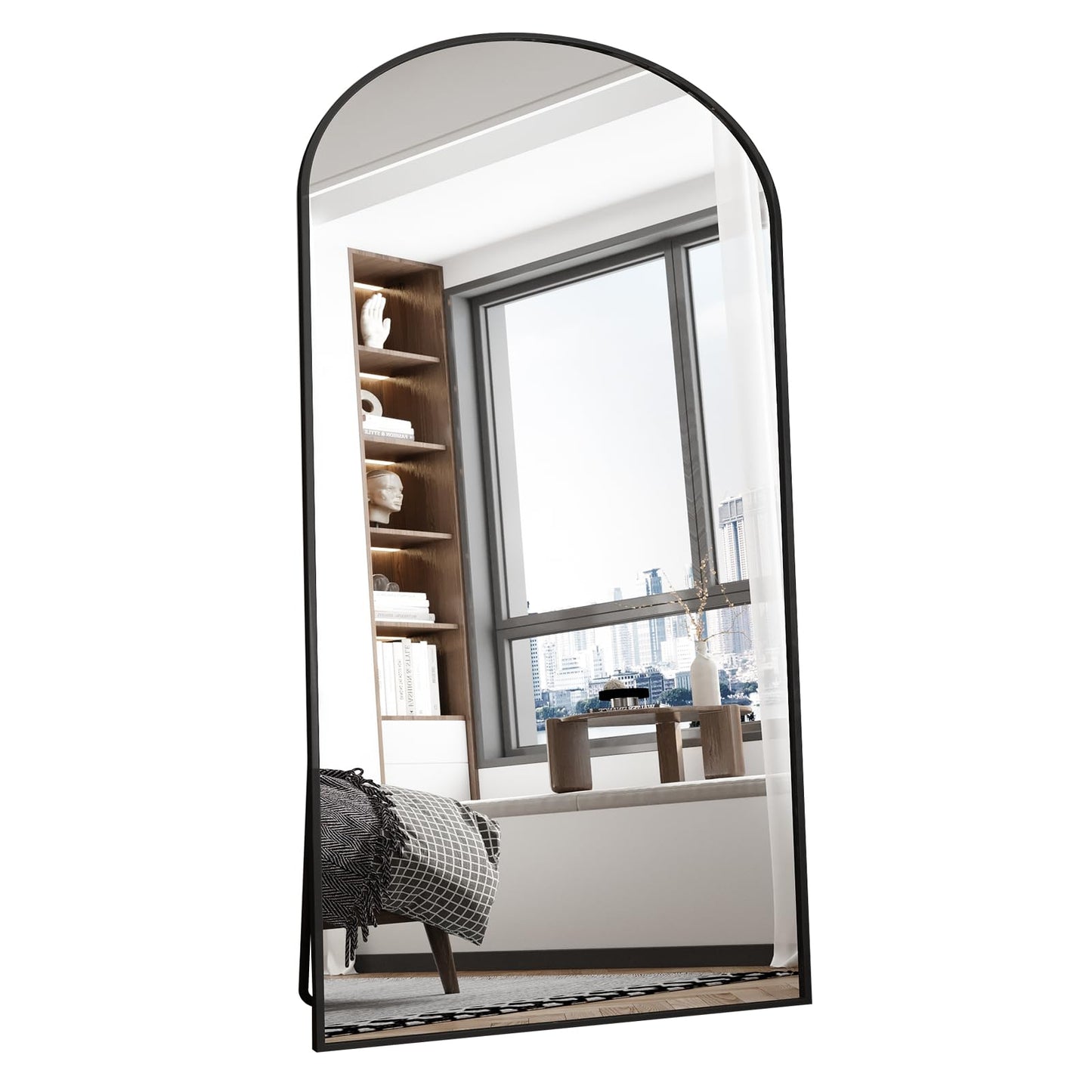 Beauty4U 71" x 32" Arch Full Length Mirror Black