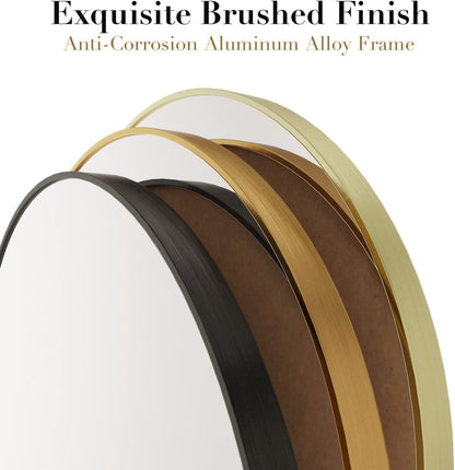 Beauty4U 28" Wall Circle Mirror,Gold